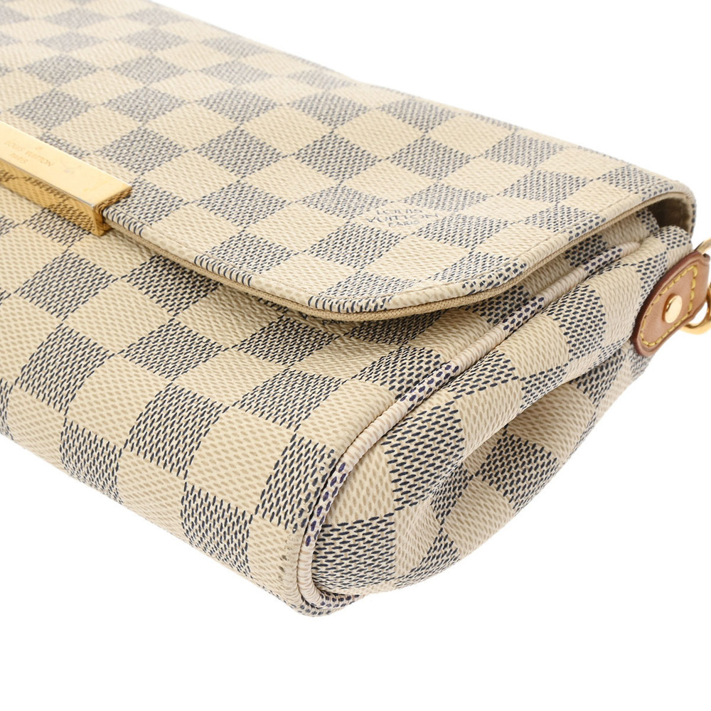 LOUIS VUITTON Damier Azur White Favorite White Canvas Shoulder Bag - Picture 6 of 11